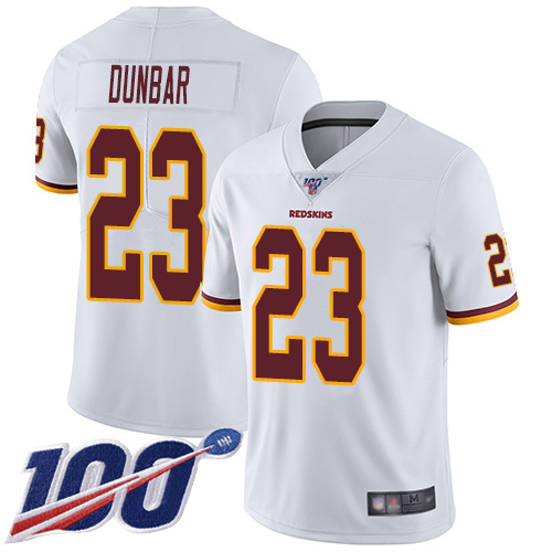 Washington Redskins Limited White Men Quinton Dunbar Road Jersey NFL Football 23 100th Season